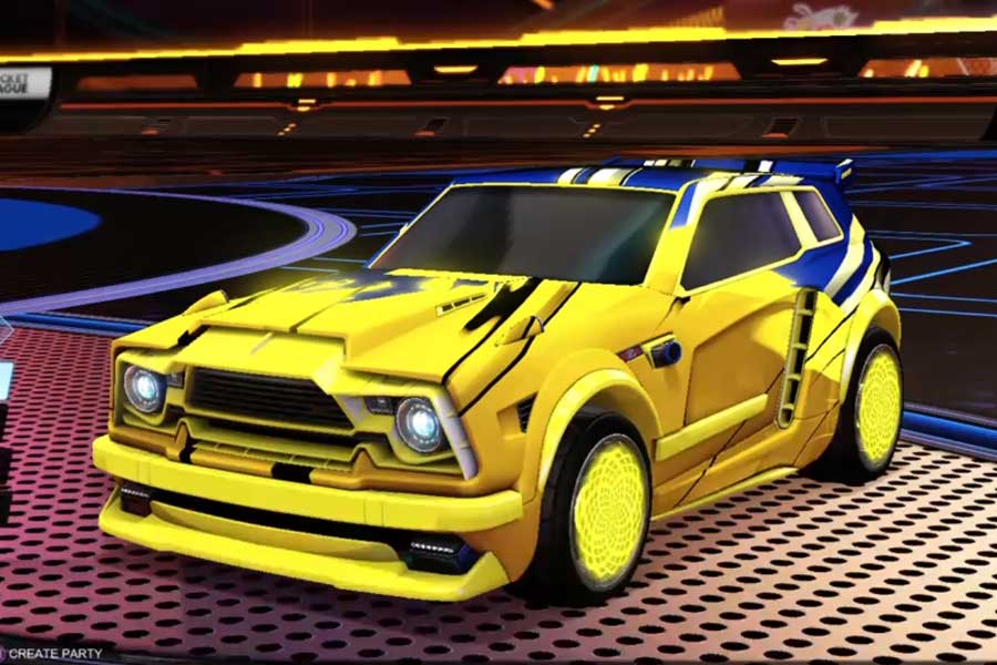 Rocket league Fennec Saffron design with Zomba,Exalter