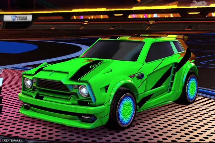 Rocket league Fennec Forest Green design with Zomba,Exalter