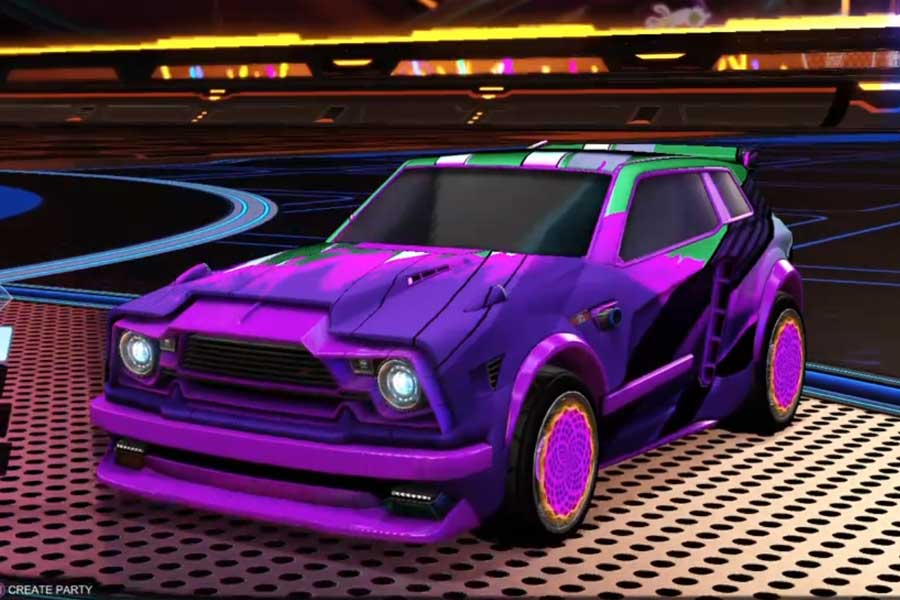 Rocket league Fennec Purple design with Zomba,Exalter