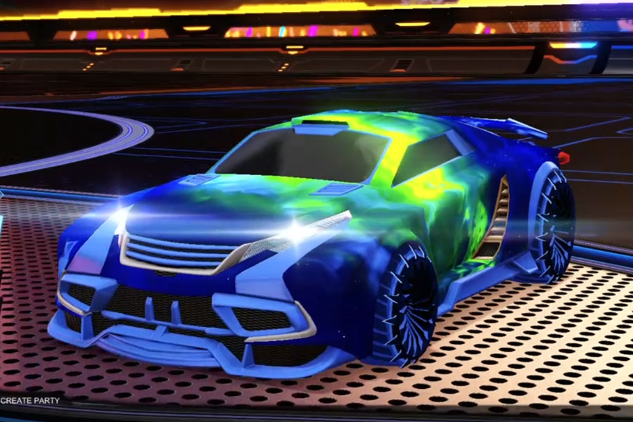 Rocket league Tygris Cobalt design with Glaive,Interstellar