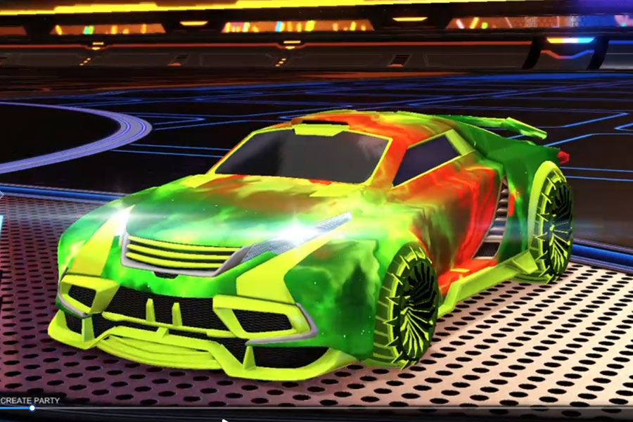 Rocket league Tygris Lime design with Glaive,Interstellar