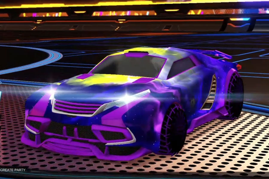 Rocket league Tygris Purple design with Glaive,Interstellar