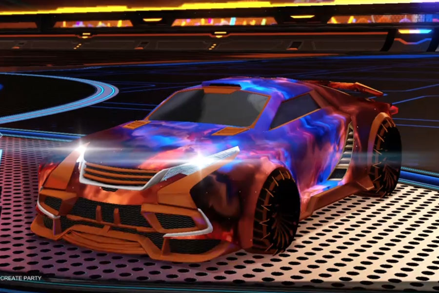 Rocket league Tygris Burnt Sienna design with Glaive,Interstellar