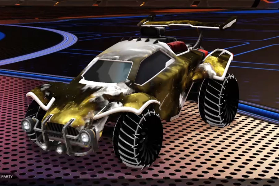 Rocket league Octane Titanium White design with Glaive,Interstellar