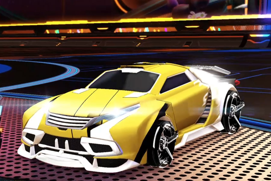 Rocket league Tygris Titanium White design with CNTCT-1: Infinite,Exalter