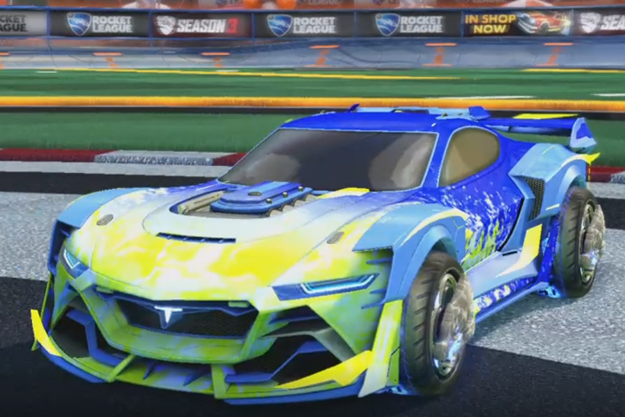 Rocket league Tyranno GXT Cobalt design with Draco,Dissolver