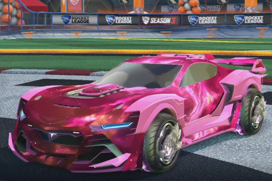 Rocket league Tyranno GXT Pink design with Draco,Interstellar