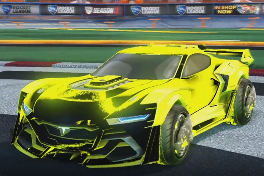 Rocket league Tyranno GXT Saffron design with Draco,Stipple Gait