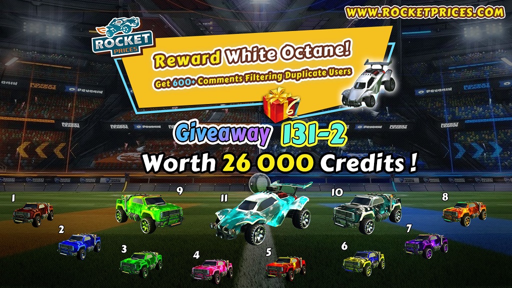 FREE Rocket League Items Giveaway 131-2 - Rocketprices