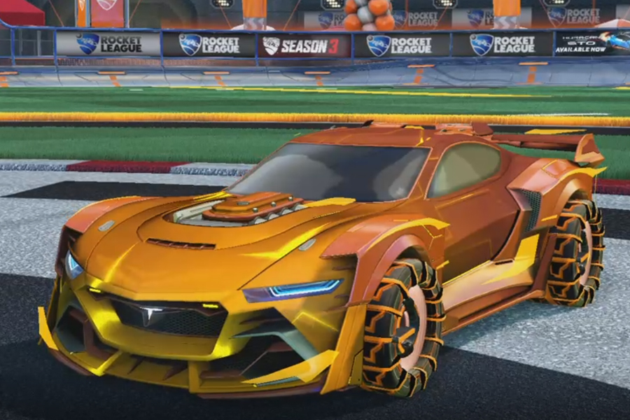 Rocket league Tyranno GXT Burnt Sienna design with IO,Mainframe