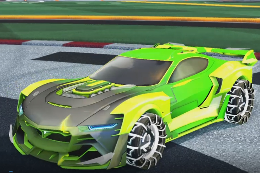 Rocket league Tyranno GXT Lime design with IO,Mainframe