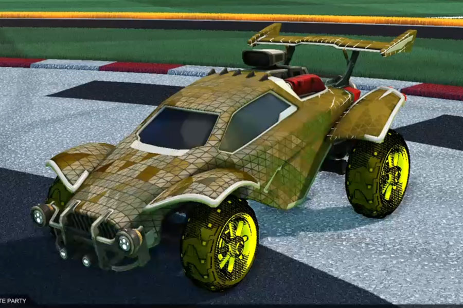 Rocket league Octane Grey design with Traction: Hatch,Trigon