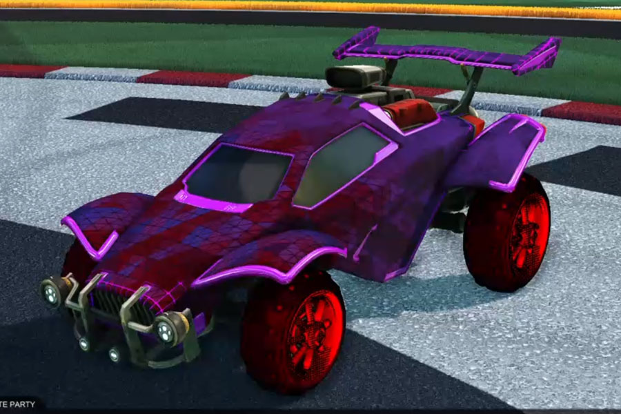 Rocket league Octane Purple design with Traction: Hatch,Trigon