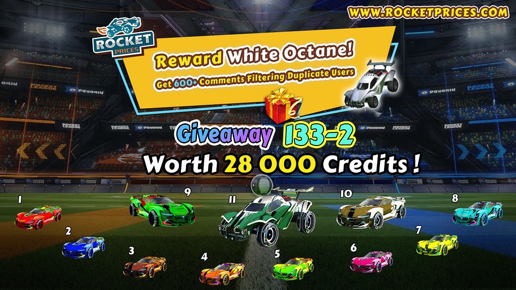FREE Rocket League Items Giveaway 133-2 - Rocketprices