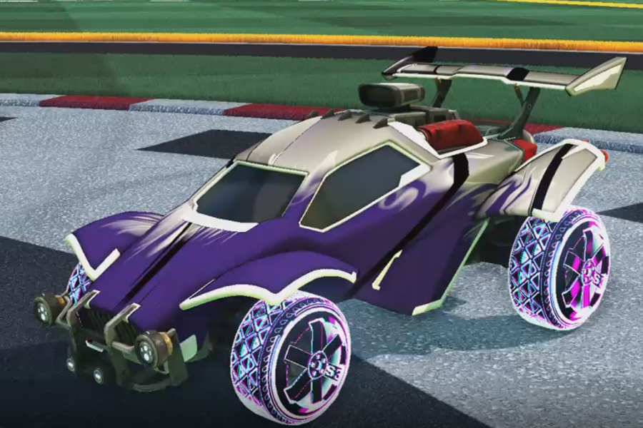 Rocket league Octane Titanium White design with Zadeh S3,Exalter