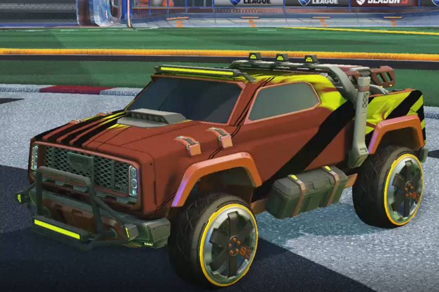 Rocket league Harbinger GXT Burnt Sienna design with Zadeh S3,Exalter