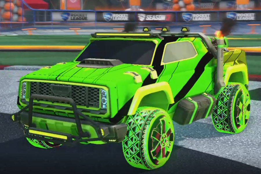 Rocket league Harbinger GXT Lime design with Zadeh S3,Exalter