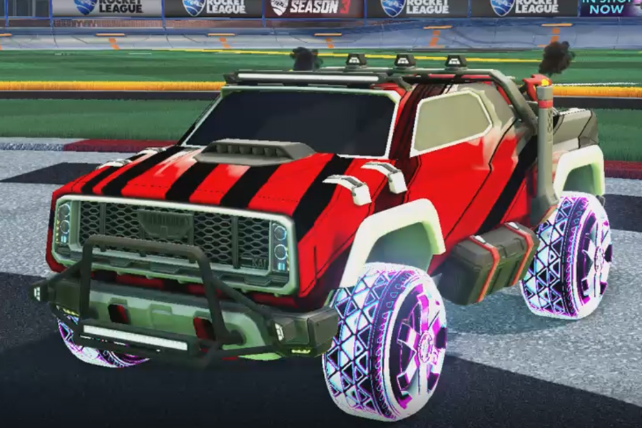 Rocket league Harbinger GXT Titanium White design with Zadeh S3,Exalter