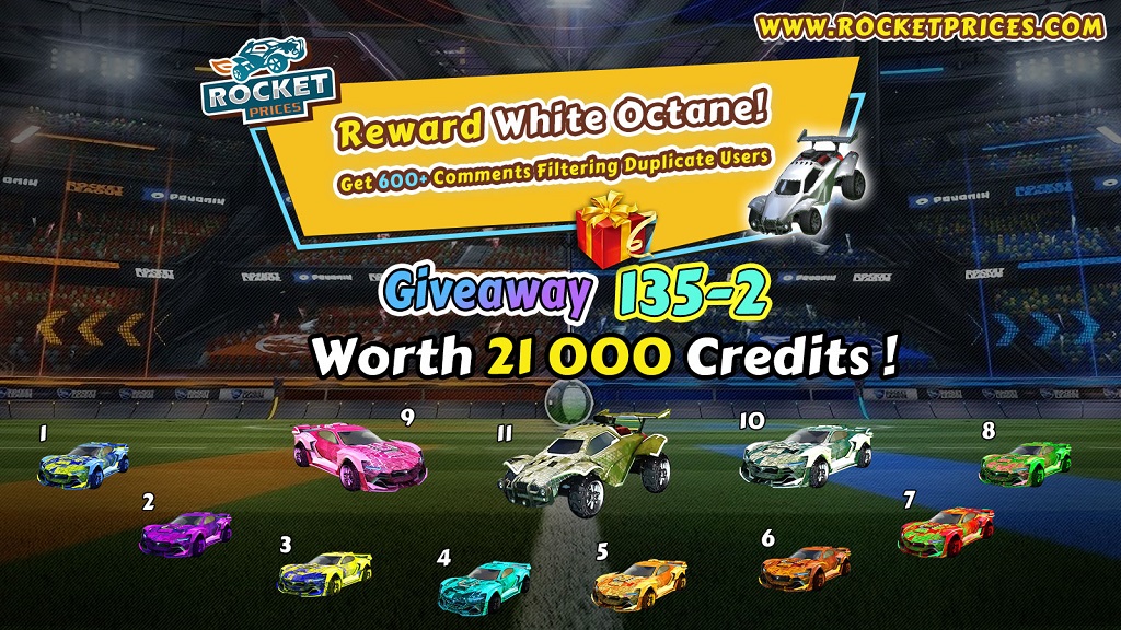FREE Rocket League Items Giveaway 135-2 - Rocketprices