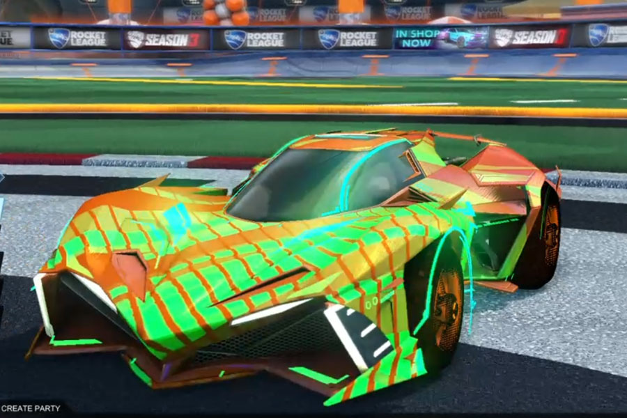 Rocket league Chikara GXT Burnt Sienna design with Traction: Hatch,20XX