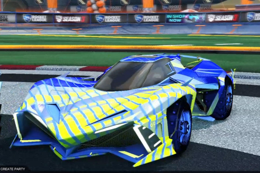 Rocket league Chikara GXT Cobalt design with Traction: Hatch,20XX