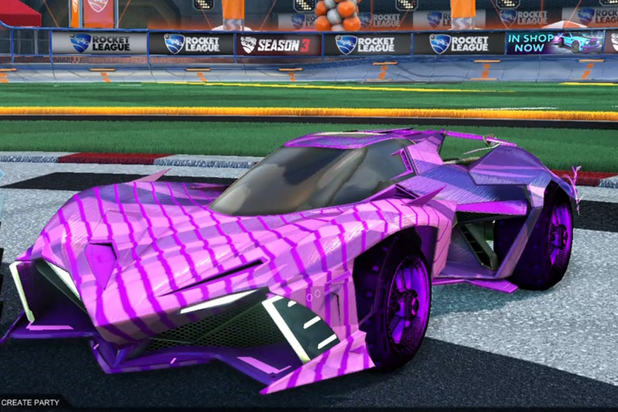 Rocket league Chikara GXT Purple design with Traction: Hatch,20XX