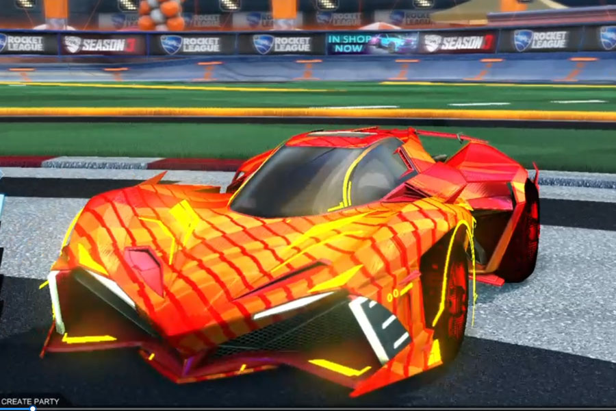 Rocket league Chikara GXT Crimson design with h Traction: Hatch,20XX