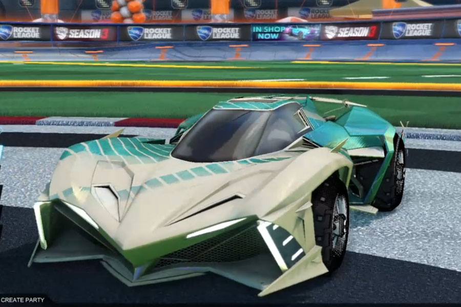 Rocket league Chikara GXT Grey design with Traction: Hatch,20XX