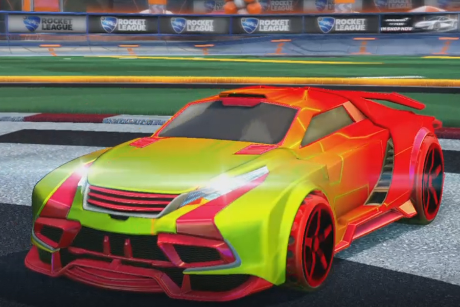 Rocket league Tygris Crimson design with Gripstride HX,Mainframe