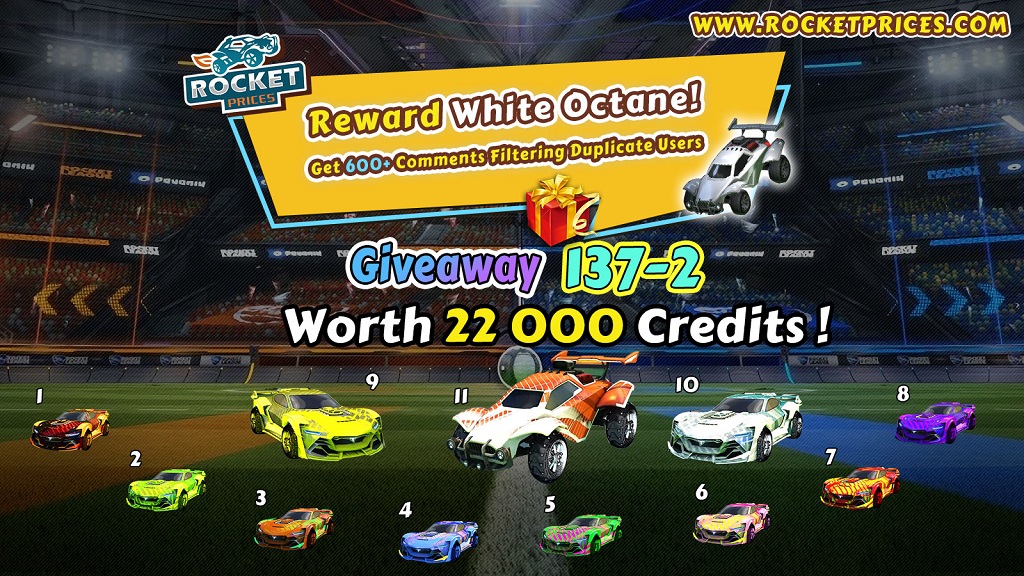 FREE Rocket League Items Giveaway 137-2 - Rocketprices