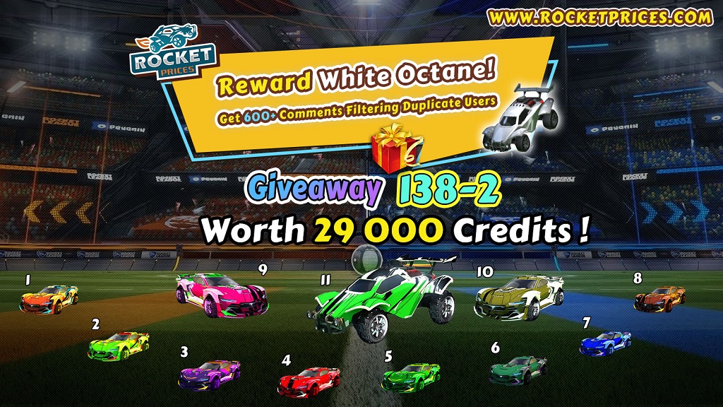 FREE Rocket League Items Giveaway 138-2 - Rocketprices