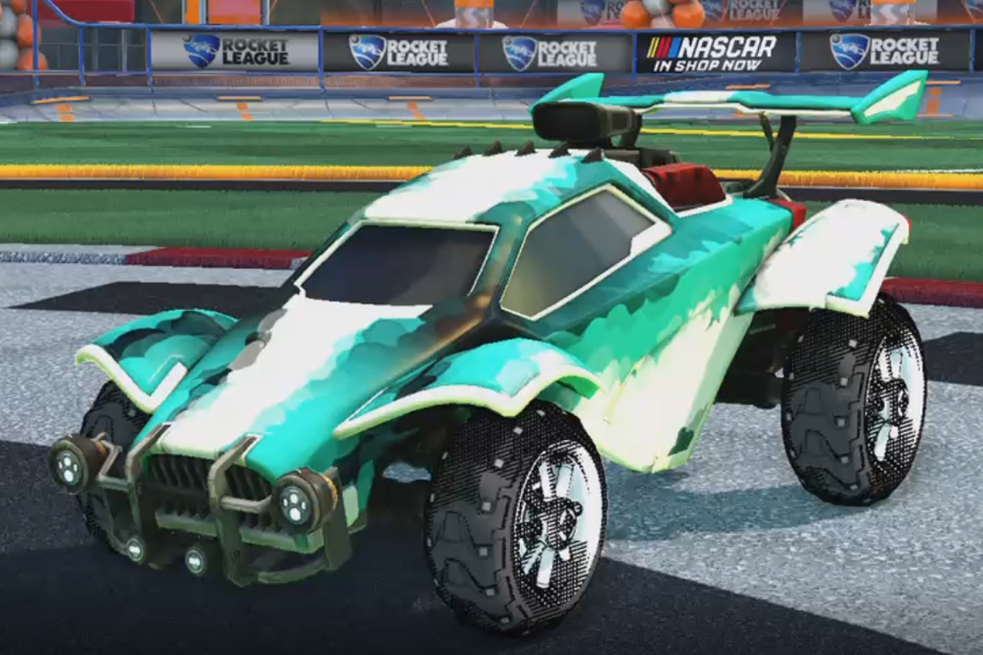 Rocket league Octane Titanium White design with Traction: Hatch,Smokescreen