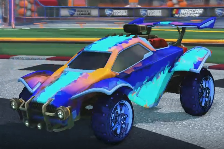 Rocket league Octane Cobalt design with Traction: Hatch,Smokescreen