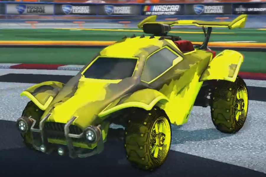 Rocket league Octane Saffron design with Traction: Hatch,Smokescreen