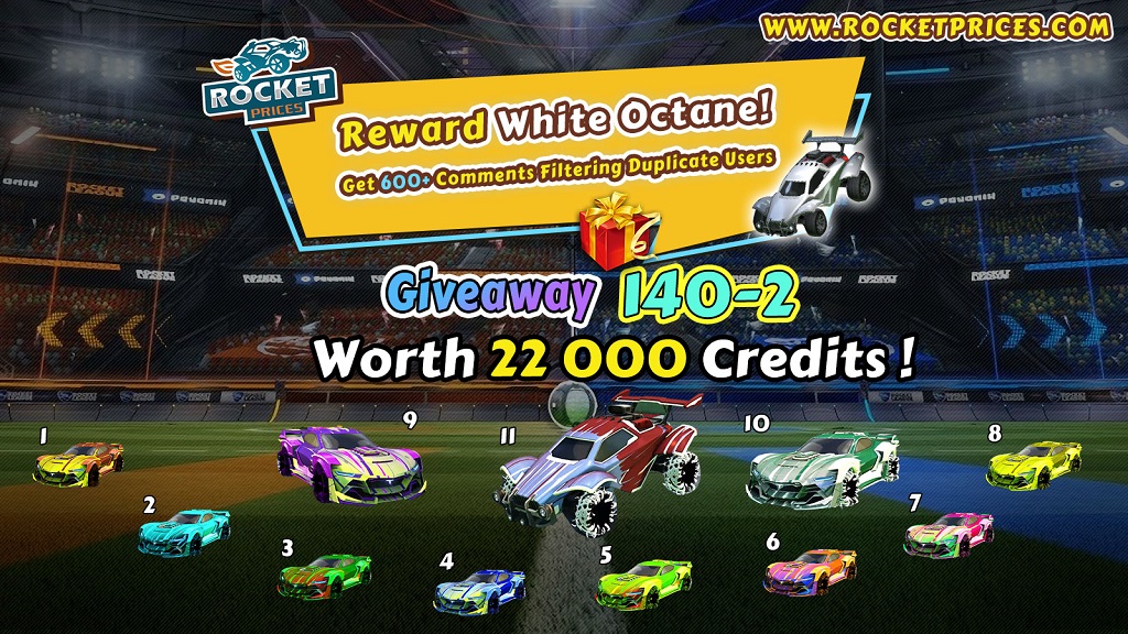 FREE Rocket League Items Giveaway 140-2 - Rocketprices