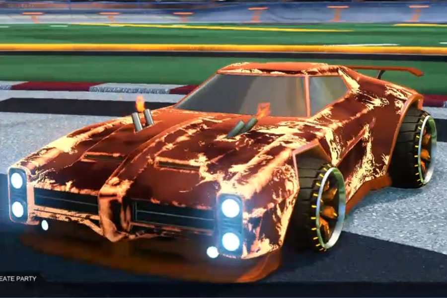 Rocket league Dominus Burnt Sienna design with Maxle-PA,Fire God