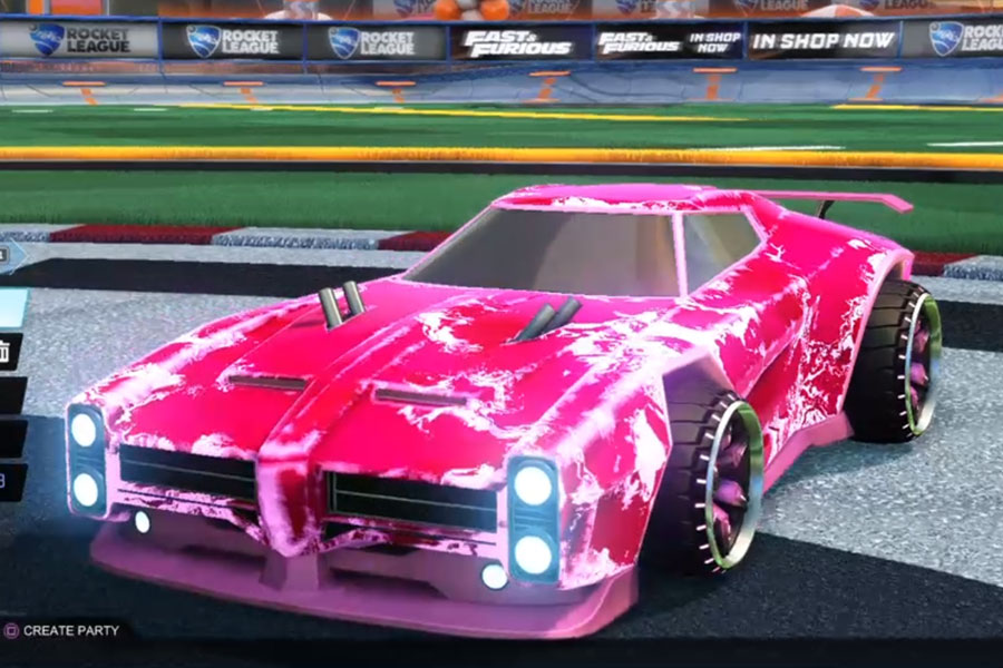 Rocket league Dominus Pink design with Maxle-PA,Fire God