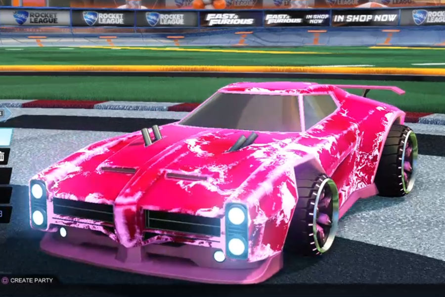 Rocket league Dominus Pink design with Maxle-PA,Fire God