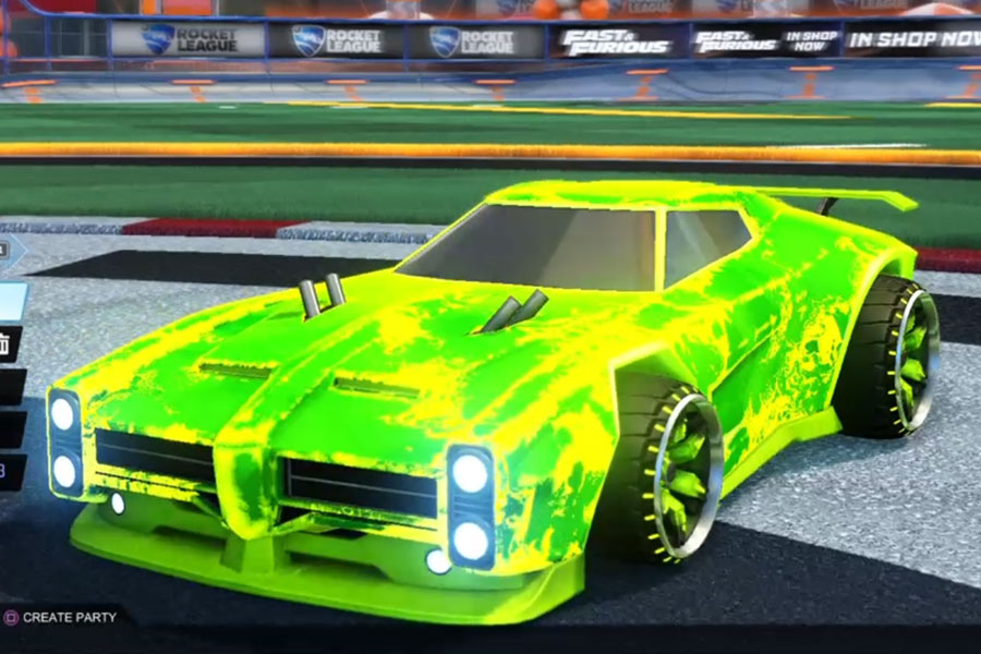 Rocket league Dominus Lime design with Maxle-PA,Fire God