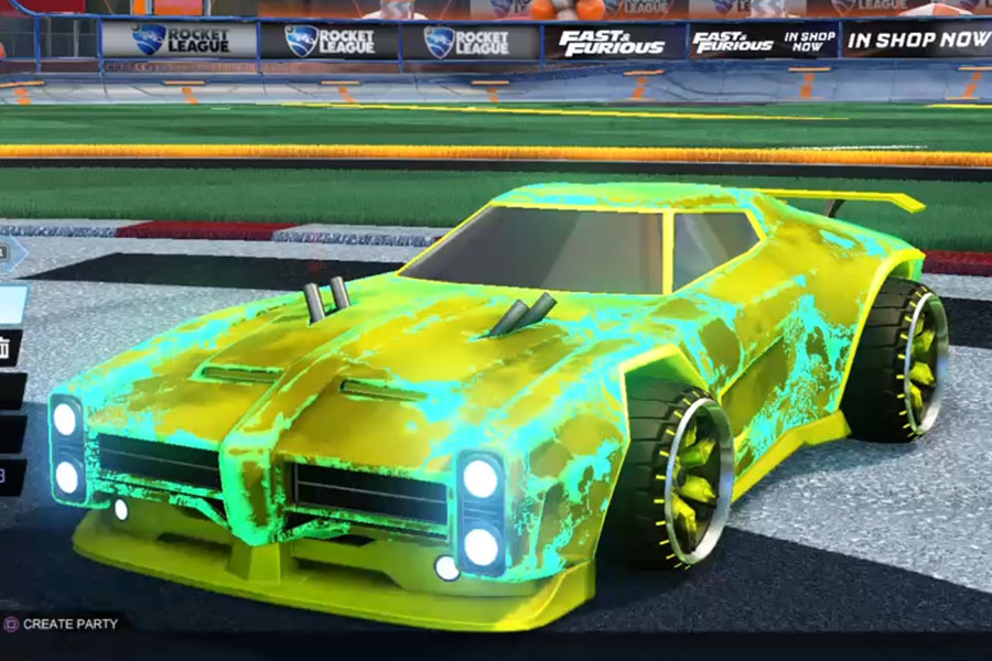 Rocket league Dominus Saffron design with Maxle-PA,Fire God