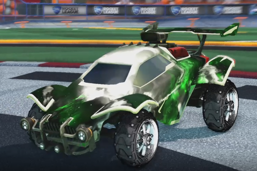 Rocket league Octane Titanium White design with Traction: Hatch,Interstellar