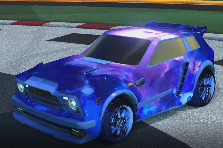 Rocket league Fennec Cobalt design with Traction: Hatch,Interstellar