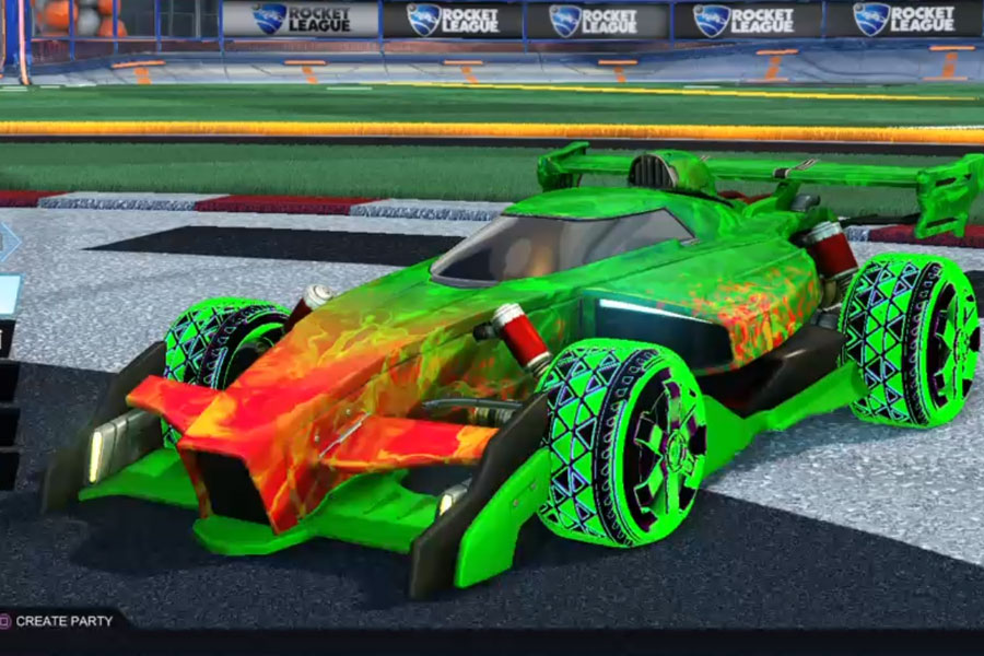 Rocket league Animus GP Forest Green design with Zadeh S3: Inverted,Dissolver