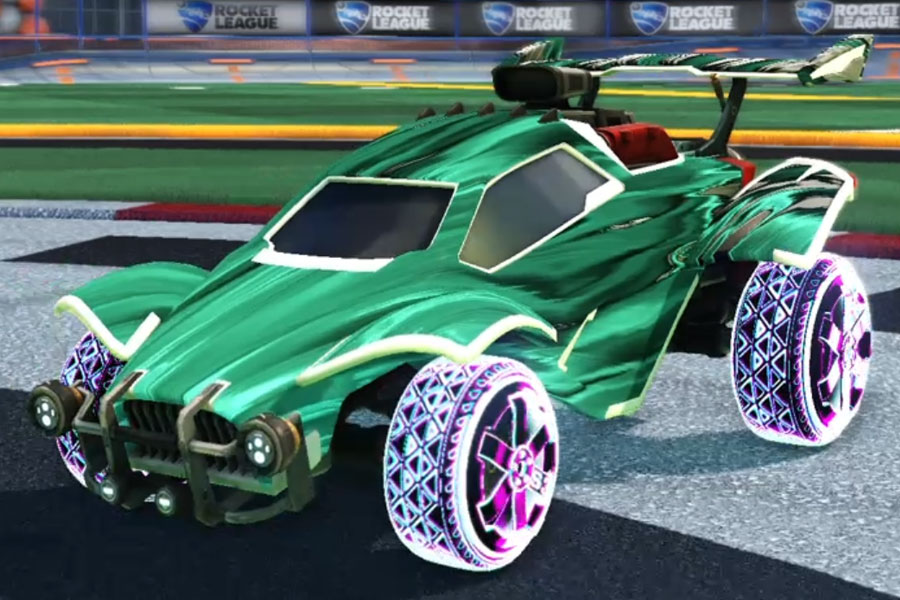 Rocket league Octane Titanium White design with Zadeh S3: Inverted,Tidal Stream