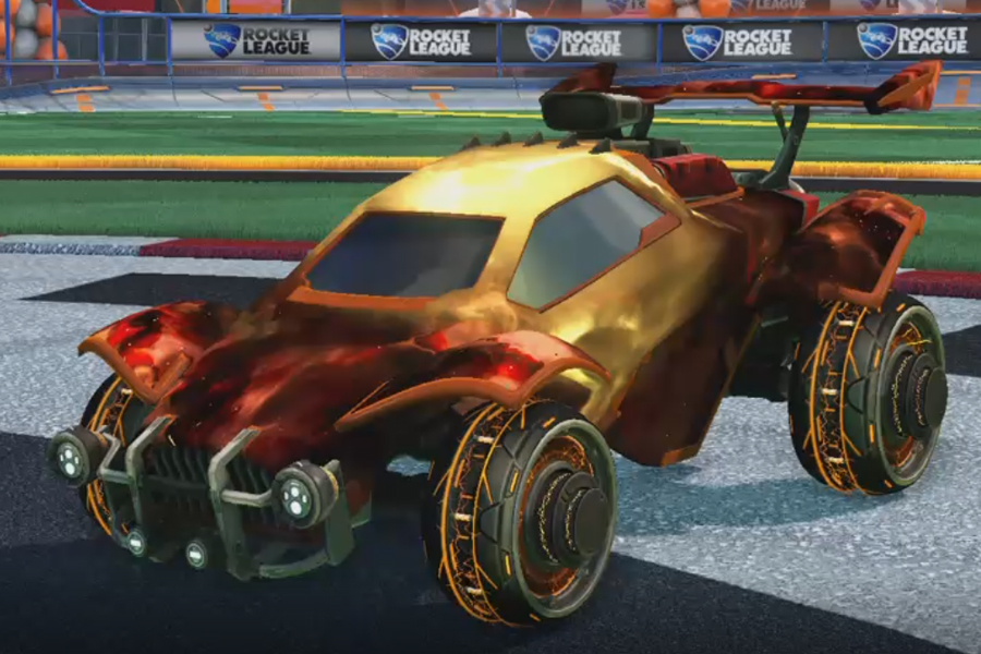 Rocket league Octane Burnt Sienna design with Capacitor IV,Interstellar