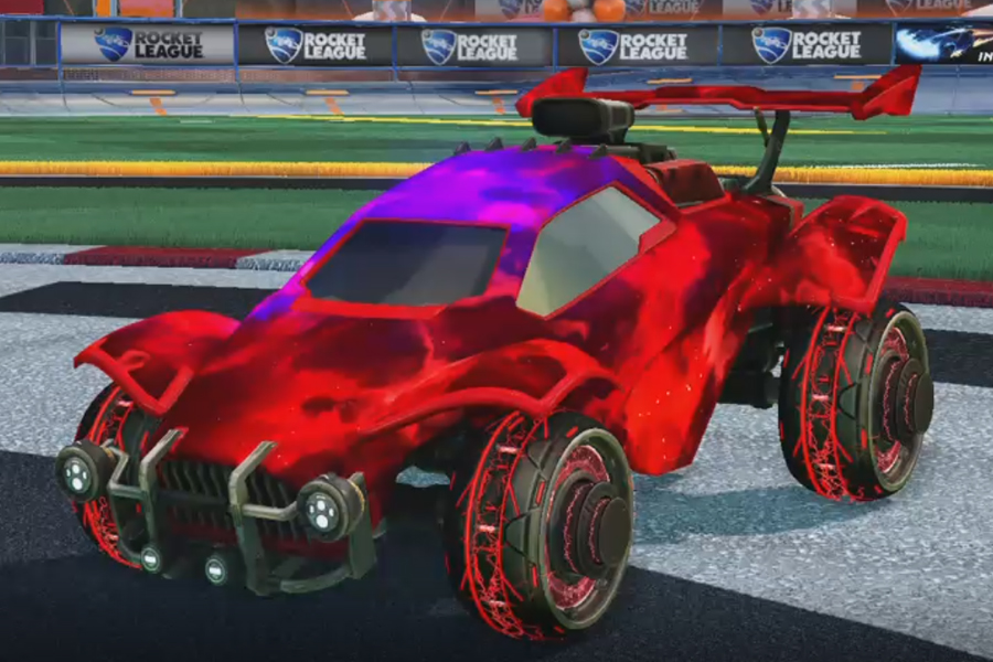 Rocket league Octane Crimson design with Capacitor IV,Interstellar