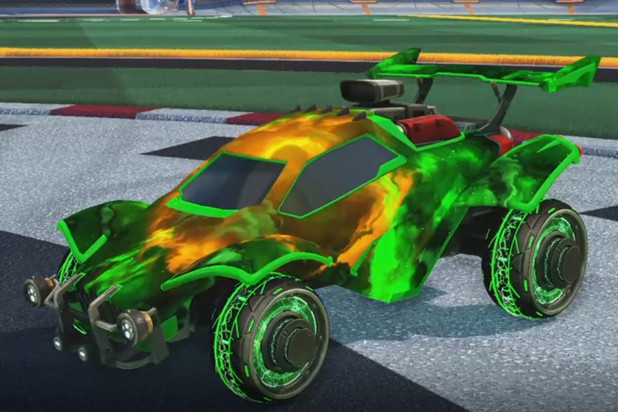 Rocket league Octane Forest Green design with Capacitor IV,Interstellar