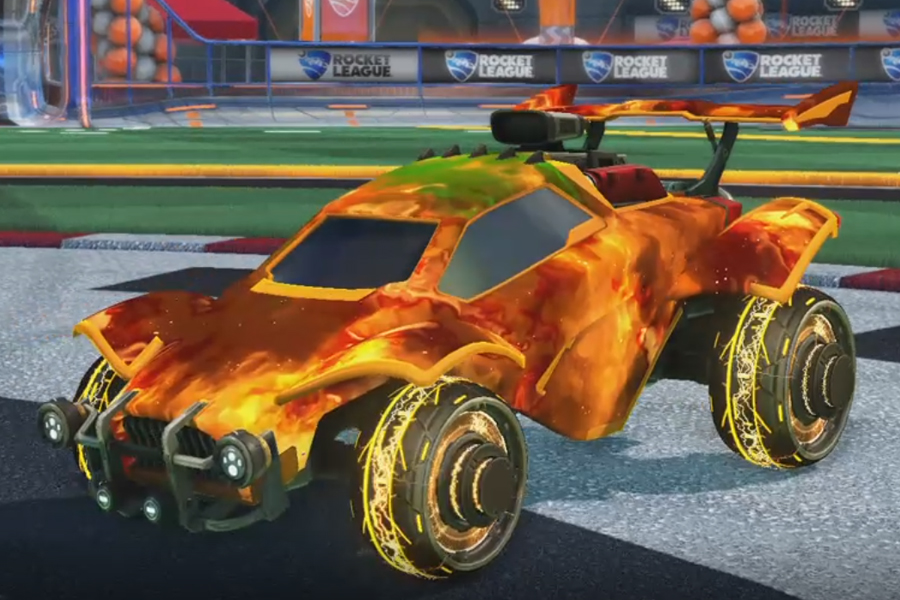 Rocket league Octane Orange design with Capacitor IV,Interstellar