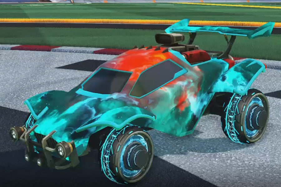 Rocket league Octane Sky Blue design with Capacitor IV,Interstellar