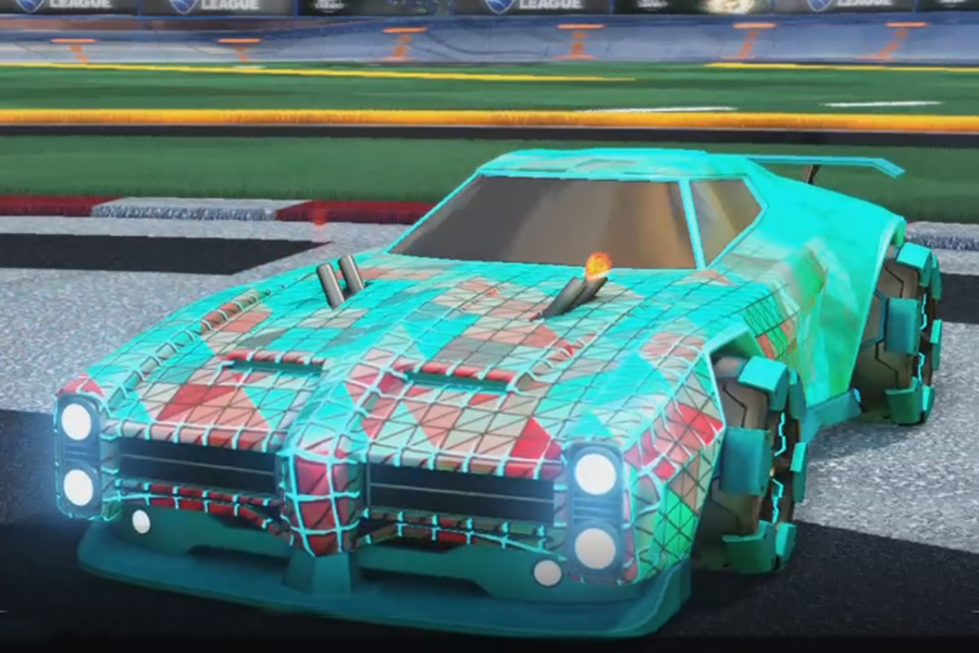 Rocket league Dominus Sky Blue design with Clodhopper,Trigon